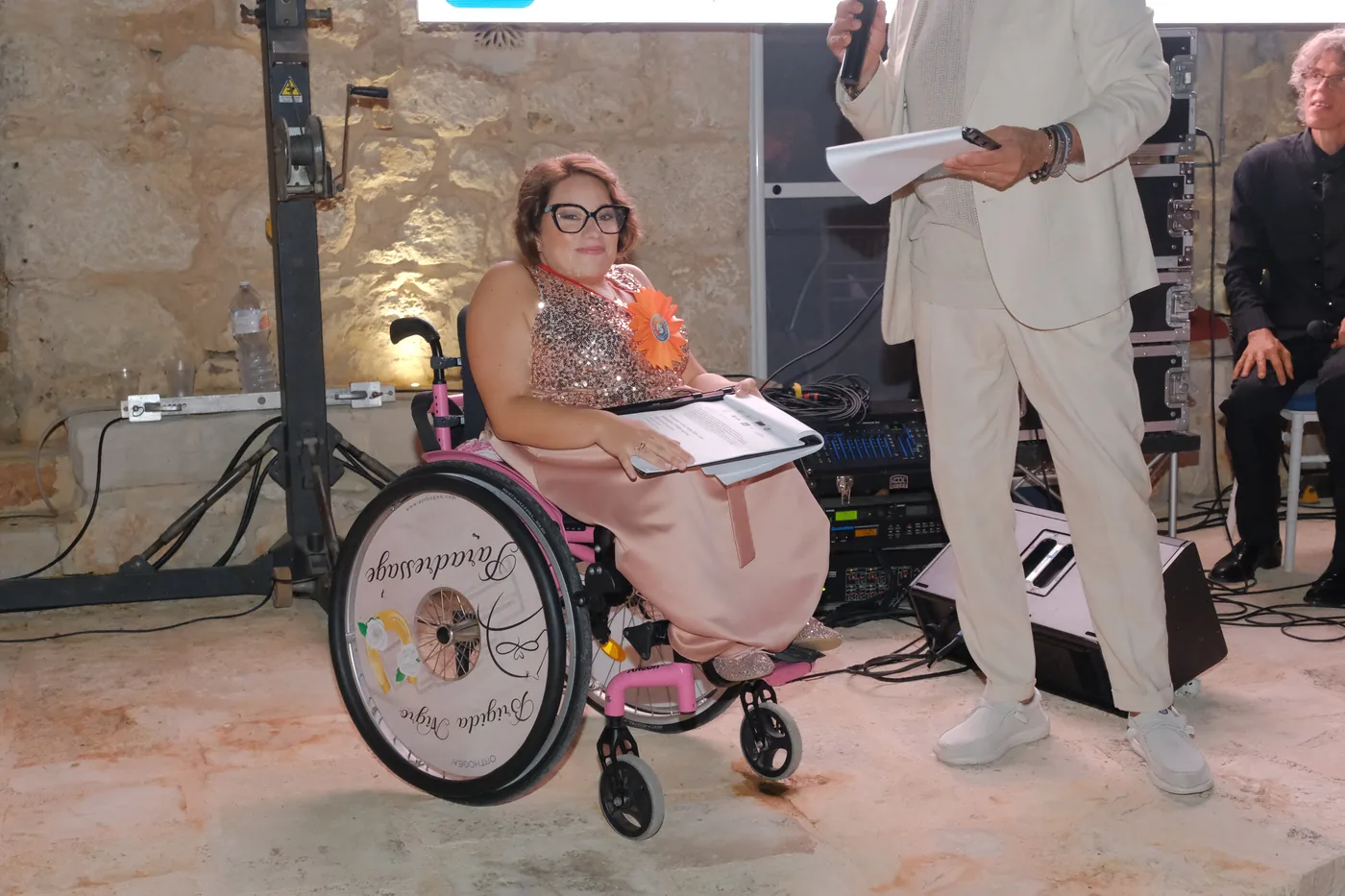 Brigida bei einer öffentlichen Veranstaltung der Rosa Academy